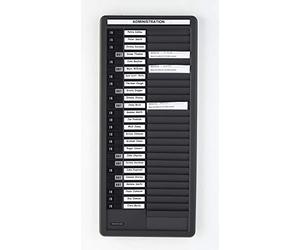 SpaceworX Combined Message Centre In and Out Board 25 Names W343xH765mm - Ref 24521