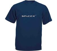 SpaceX Men T Shirt Various Sizes & Colours Light Blue