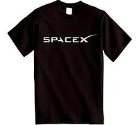 Spacex T Shirt Space x Space Agency Logo Falcon Elon Musk Fan T-Shirt M Black Mens