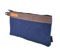 Spacious 12" x 1" x 8" Wax Canvas Tool Pouch, 30% Extra Capacity, Ensures Full Size Tools, Sturdy Construction, Heavy Wax Finish