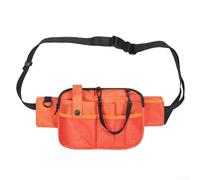 Spacious and Adjustable Waterproof Waist Bag for Tool Storage with Multiple Organizational Slots, Suitable for Healthcare and Professional Use (Orange)