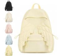 Spacious Angel Wings Backpack - Cute Travel School Backpack with Wings Sweet Fun Novelty Kawaii Nylon Daypack for Women Daily