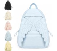 Spacious Angel Wings Backpack - Cute Travel School Backpack with Wings Sweet Fun Novelty Kawaii Nylon Daypack for Women Daily