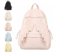 Spacious Angel Wings Backpack - Cute Travel School Backpack with Wings Sweet Fun Novelty Kawaii Nylon Daypack for Women Daily