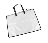 Spacious Art Supply Organizers White PVC Bag with Secure Zippers for Sketchbooks Canvases Sturdy Carry Handle Art Storage Bag