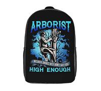 Spacious Backpack Chainsaw Woordworker Arborist School Backpack Printed School Bags for Hiking, Camping, Work, 42X32X14Cm