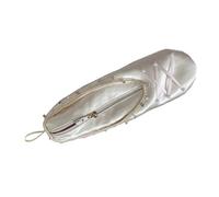 Spacious Ballet Shoe Designs Cosmetic Organizers Star Detail Handcrafted Ribbon Satins Makeup Bag for Gifts