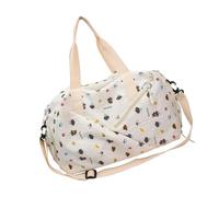 Spacious Cartoon Print Nylon Shoulder Bag Casual Gym Bags for Short Trip with Multiple Compartments and Adjustable Strap Stylish Cartoon Design Shoulder Bag