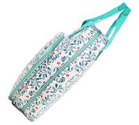 Spacious embroidered accessory case with smooth sliding, dense plan for probes, fibers, scissors, threads, and storage bag with slide, Green leaves of the lake