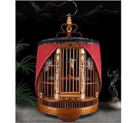 Spacious Exquisite Carved Bird Cage, Portable Travel Birdcage with Rolling Stand, Flight Bird Cage for Medium and Large Birds Portable