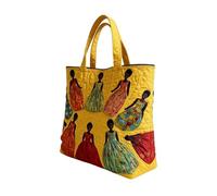 Spacious Fabric Tote, Carry Bag Bundle, User Friendly Foldable Size with Secure Closure, Sturdy Cloth Shopper Bag, Casual Woven Design, for School Gym Market Workplace