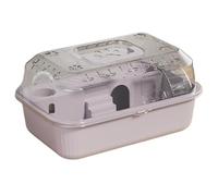 Spacious hamster cage acrylic villa indoor golden bear nest Hamster Travel Cage(Gris)