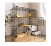 Spacious Indoor Cat Enclosure With Built-In Litter Box, Diy Design For 1-2 Cats, Perfect Safe Play Area For Indoor Feline Friends,75 * 39 * 109cm