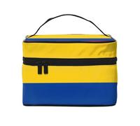 Spacious Makeup Bag with Unique Flag of Colombia Prints - Lightweight for Work, Travel and Gym