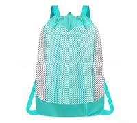 Spacious Mesh Backpack Storage Bag for Storing For Beach Toys, Sand Shovels, and Water Play Gear with Breathable Fabric and Easy Visibility Through Transparent Panels (BlueC)