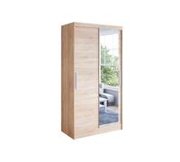 Spacious Modern Sliding Wardrobe with Mirror 100x200x58 cm Slish Bedroom Sto Solut for nized Living Multipurpose Fur for Efficient Space ment