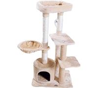 Spacious Multi-Level Cat Tree Tower with Jumping Platforms, Sisal Pillars, Cozy Condo & Toys - Ideal Climbing Frame for Active Cats, Bright & Fun Pet Supplies