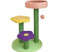 Spacious Multi-Level Cat Tree Tower with Scratching Posts, Fun Ball Toys, Nordic Design for Exercise & Sleep, Ideal Cat Activity Center for Playful Kittens