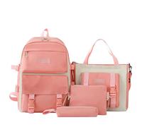 Spacious Multifunctional Student Backpack For Academic Life And Outdoor Adventures With Complete Four Piece Set Included (One Size)