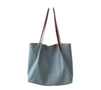 Spacious Nylon Shoulder Bag for Women with Multiple Compartments and Comfortable Handle Solid Color Handbag Shopper Bag