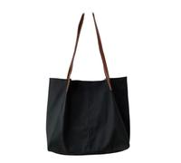 Spacious Nylon Shoulder Bag for Women with Multiple Compartments and Comfortable Handle Solid Color Handbag Shopper Bag