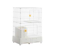 Spacious Outdoor Cat House & Enclosure - Walk-In Cat Cage for 1-2 Cats, Indoor/Outdoor Use, Portable with Wheels, Ideal for Play & Safety