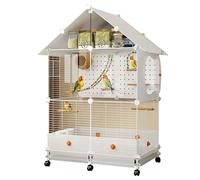 Spacious Parrot Cage with Roof Top Aviary - Ideal for Sun Conures, Parakeets, Finches, and Lovebirds - Enhances Bird Health and Happiness