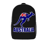 Spacious Rucksack Flag Australia School Backpack Casual School Bags for Travel, Work, Camping, 42X32X14Cm