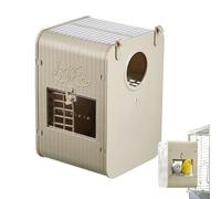 Spacious Transparent Parrot Breeding Box | PVC Nesting House With Ladder | 7x7x10 Inch Visible Bird Cage | Cockatiel Conure Breeding Accessory