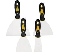 Spackle Knife, 4Pcs Putty Knife, 1.5/3/4/6 Inch Rust-Proof Scraper Tool, Stainless Steel Spackle for Repairing Removing Scraping, Putty Scraper
