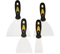 Spackle Knife, 4pcs Putty Knife, 1.5/3/4/6 Inch Rust-Proof Scraper Tool, Stainless Steel Spackle for Repairing Removing Scraping, Putty Scraper