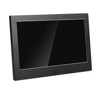 Spacmirrors 10 Inch Digital Photo Frame Metal 1024 * 600 HD LED Screen with IPS Display,Alarm Clock,Video Player and USB and SD Card Slots and Remote Control,Wall-Mountable (Black)
