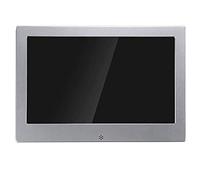 Spacmirrors 10 Inch Digital Photo Frame Metal 1024 * 600 HD LED Screen with IPS Display,Alarm Clock,Video Player and USB and SD Card Slots and Remote Control,Wall-Mountable (Silver)