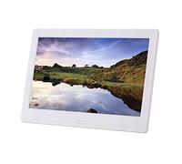 Spacmirrors 10-inch High-definition IPS Screen Digital Photo Frame, Electronic Photo Album With Remote Control, Support Video, Music, Picture Multi Mode Play, Calendar, Clock (White/1024 * 600)