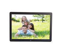 Spacmirrors 15 Inch Touch Screen Digital Photo Frame Mp3 Mp4 Movie Player Alarm Photo Frames Photo Digital Photos Frames (Black)