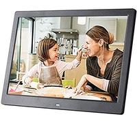 Spacmirrors Digital Photo Frame, 13 Inch Widescreen 1080P Hd Electronic Photo Album Multi Function Abs Plastic Digital Photo Album (Black)
