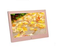 Spacmirrors Digital Photo Frame 7 inch 8 inch 10 inch Led Metal Digital Electronic Photo Album Advertising Machine Video Playback Support USB and Sd Card, Remote Control/Gold/7 Inches (Pink 8 Inches)