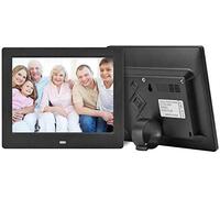 Spacmirrors Digital Photo Frame 8 Inch 800x600 HD IPS LCD and Motion Sensor, Support MP3,720P 1080P Video Player,Calender,E Book, Remote Control Included Gift for Your Christmas (Black)