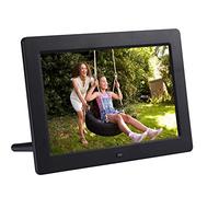 Spacmirrors Digital Photo Frame 8 Inch Ips Screen Image Preview Video Calendar Clock Auto On/Off Timer Support Usb And Sd Card Remote Control (Black)