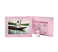Spacmirrors Digital Photo Frame 8 Inch Metal IPS Screen Digital Picture Frame 1280X800 Support Video, Music, Picture Multi-mode Playback, Calendar, Clock, Remote Control (Pink)