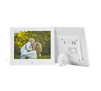 Spacmirrors Digital Photo Frame for photo Display, Digital Picture Frame 8 Inch 800x600 HD IPS LCD and Motion Sensor, Support MP3,720P/1080P Video Player,Calender,E-Book, Remote Control Included (Whi