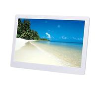 Spacmirrors Digital Photo Frame With Remote Control13 Inch Resolution1280x800 Digital Picture Frame With Display Photo/Music/Video Player Calendar Alarm Auto On/Off Timer (White)