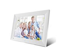 Spacmirrors Digital Photo Frames 10-inch, high-definition IPS LCD display, support WiFi, 16GB storage, auto-rotation, support micro SD card, share wonderful moments (White)