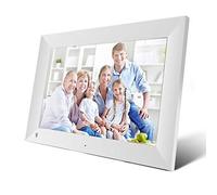 Spacmirrors Digital Photo Frames 10 inches intelligent electronic, WIFI digital with a resolution of 1280 * 800, high-definition LCD display, 180 ° wide viewing angle, black white (White)