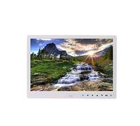 Spacmirrors Digital Photo Frames 12 Inch Digital Picture Frame Electronic Album Advertising Machine LED Screen 1280 x 800 Resolution Support 1080P Photo Frame to Start and Shut Down (White 12 inch)