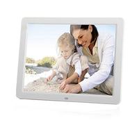 Spacmirrors Digital Photo Frames 12-inch Ultra-thin LED Backlight HD Display for Playing Pictures Movies (White)
