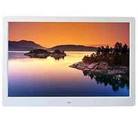 Spacmirrors Digital Photo Frames 14-Inch Electronic Photo Album Wall-Mounted Advertising Machine 1280 × 800 Resolution Black And White Photo Frame Slide Show Regular Startup And Shutdown (White 14 i