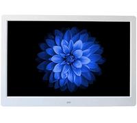 Spacmirrors Digital Photo Frames, 14-Inch High-Definition Large-Screen, 1280 * 800, Photo/Video/Music Playback, Clock Calendar Support, Wall Mountable (White White)
