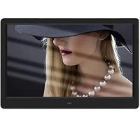 Spacmirrors Digital Photo Frames, 14-Inch High-Definition Large-Screen, 1280 * 800, Photo/Video/Music Playback, Clock Calendar Support, Wall Mountable (White Black)