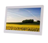 Spacmirrors Digital Photo Frames 15.6 inch Digital Picture Frame IPS black with support white video Player advertising Player electronic album Gift Present for Family Friends (White 15.6 inch)